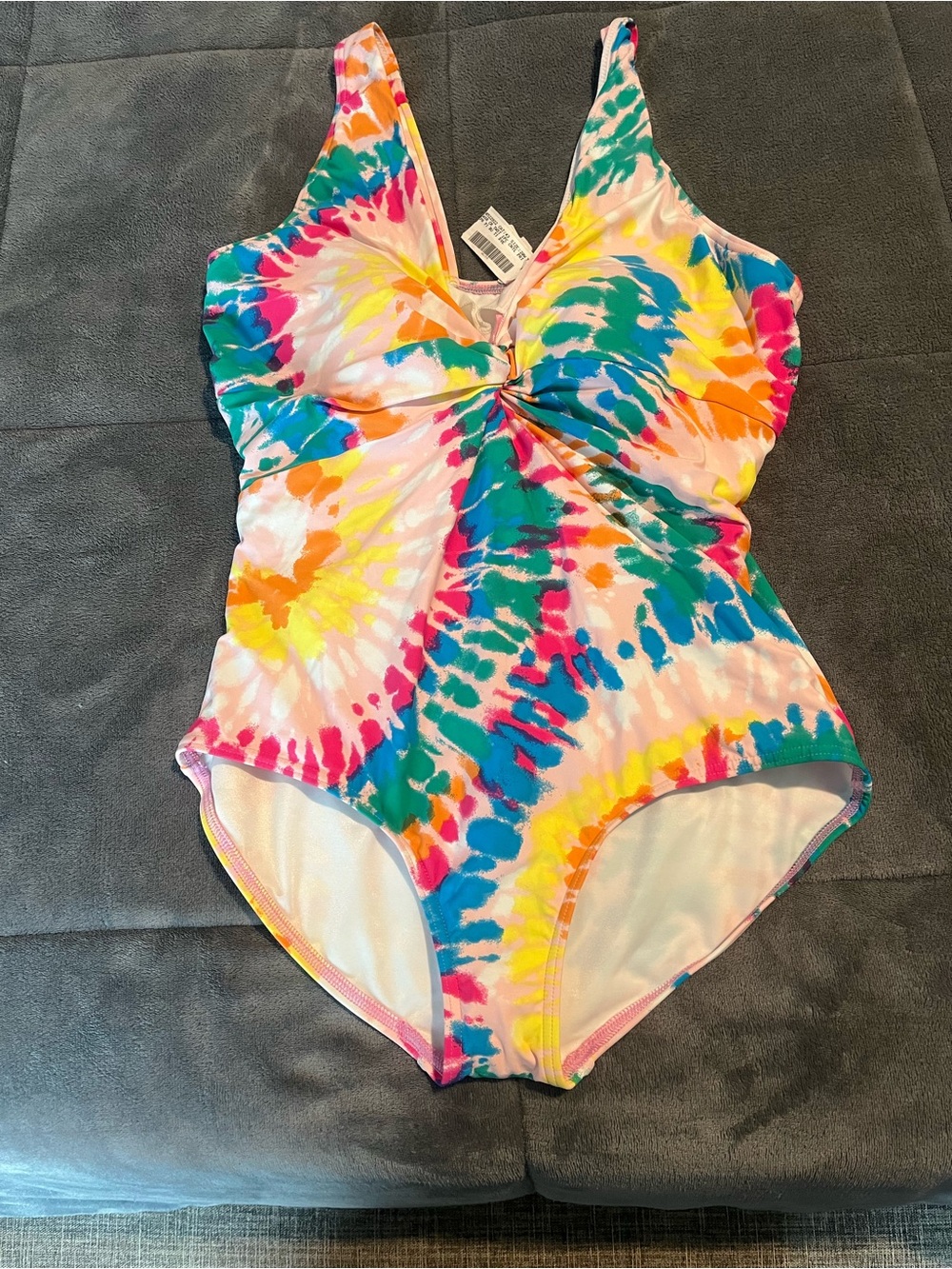 Lands End Vibrant Tie-Dye One-Piece Swimsuit